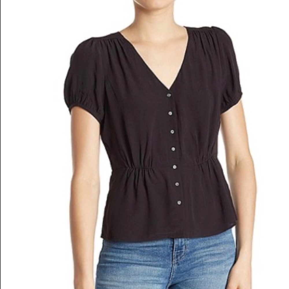 J Crew peplum button sleeve top 4T